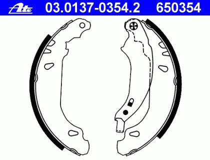 Колодки гальмові задні, барабанні 03013703542 ATE