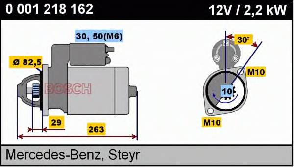 Купити 0001218162 Bosch Стартер