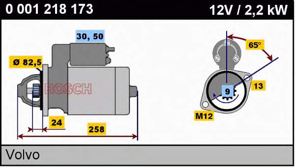 0001218173 Bosch Стартер двигуна