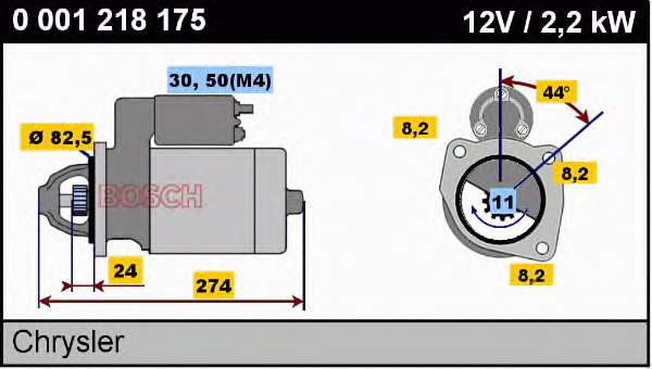 Купити 0001218175 Bosch Стартер