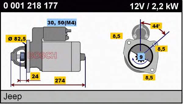 Купити 0001218177 Bosch Стартер
