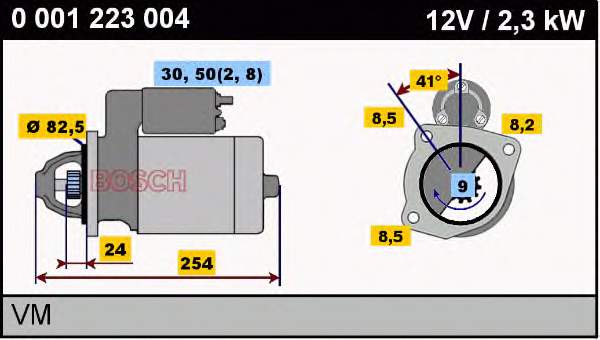 Стартер Bosch 0001223004 ціна, від 119.40 USD