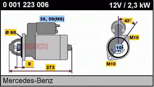 Стартер 0001223006 Bosch
