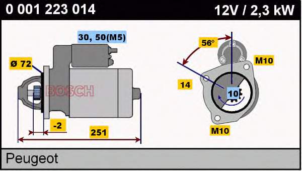 Купити 0001223014 Bosch Стартер