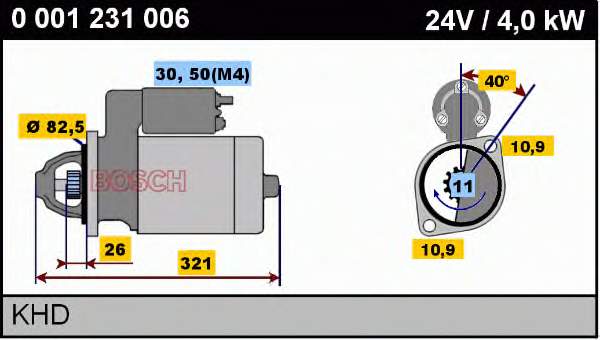 Стартер 0001231006 Bosch