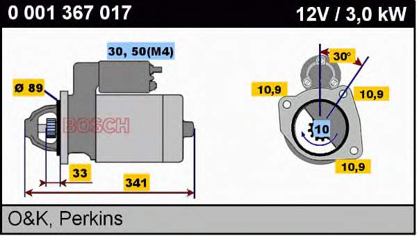 0001367017 Bosch Стартер двигуна