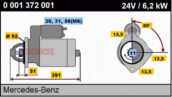Купити 0001372001 Bosch Стартер
