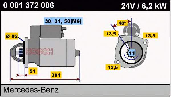 0001372006 Bosch Стартер двигуна