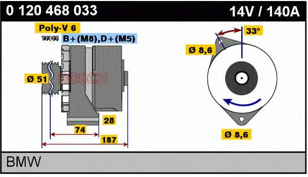 Генератор BMW 12311733772 ціна, від 96.18 USD