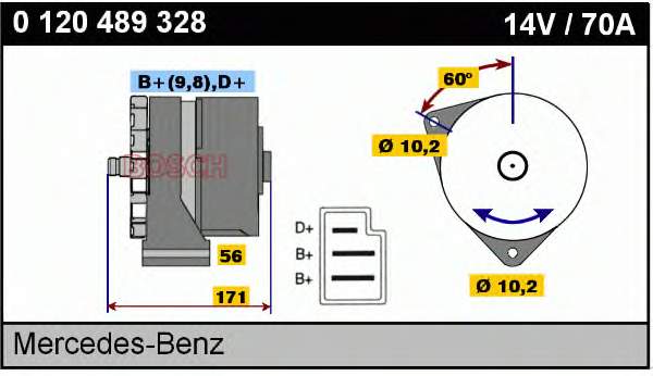 Купити 0120489328 Bosch Генератор