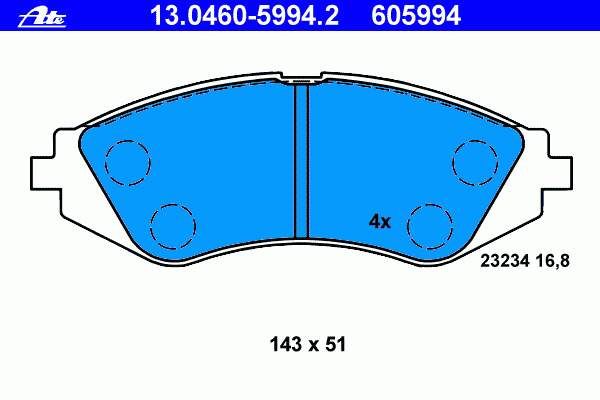 Гальмівні колодки ATE 13046059942 ціна, від 14.23 USD