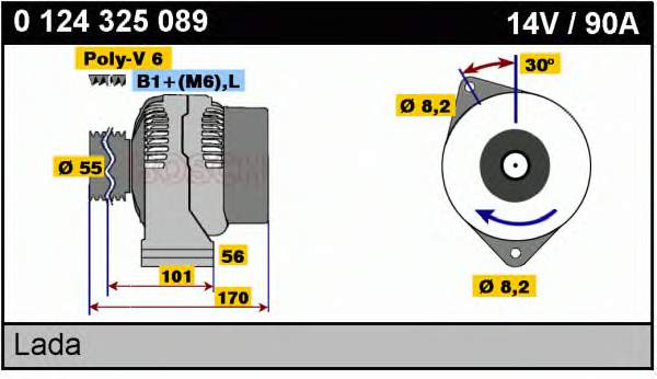 0124325089 Bosch Авто генератор