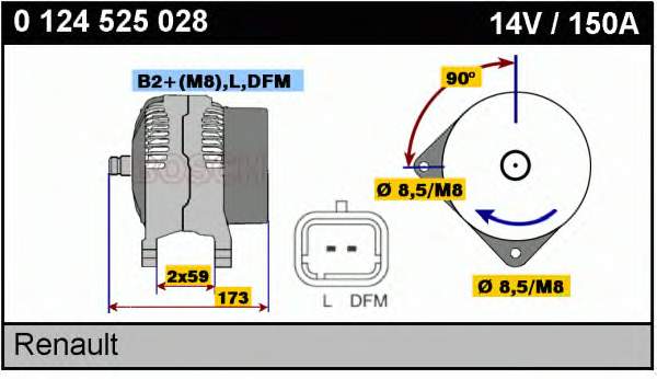0124525028 Bosch Авто генератор