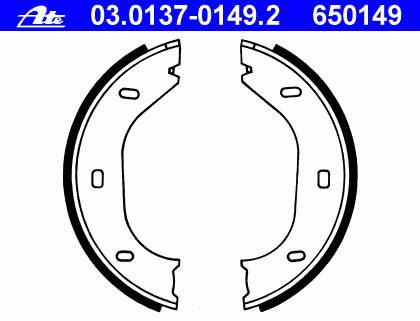 Колодки гальмові задні, барабанні ATE 03013701492 ціна, від 17.31 USD