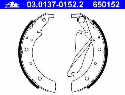 Колодки гальмові задні, барабанні ATE 03013701522 ціна, від 16.57 USD