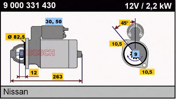 Купити 9000331430 Bosch Стартер