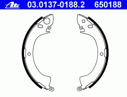 Колодки гальмові задні, барабанні ATE 03013701882 ціна, від 25.72 USD