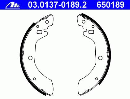 Колодки гальмові задні, барабанні ATE 03013701892 ціна, від 24.75 USD
