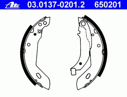 Колодки гальмові задні, барабанні ATE 03013702012 ціна, від 12.33 USD