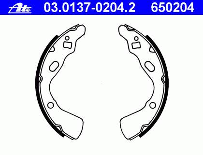 Колодки гальмові задні, барабанні ATE 03013702042 ціна, від 12.21 USD