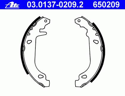 Колодки гальмові задні, барабанні ATE 03013702092 ціна, від 16.93 USD