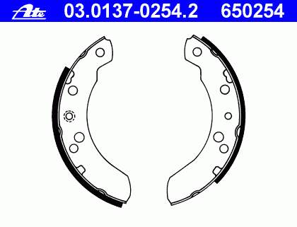 Колодки гальмові задні, барабанні ATE 03013702542 ціна, від 16.87 USD