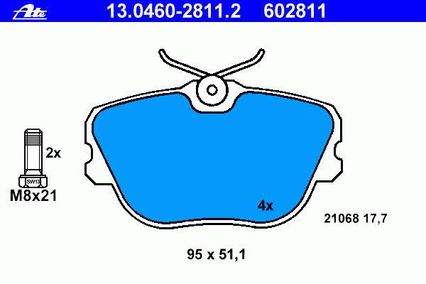 Гальмівні колодки ATE 13046028112 ціна, від 13.12 USD