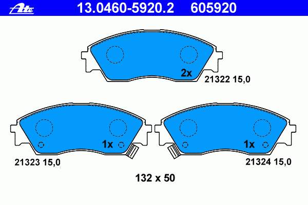 Гальмівні колодки ATE 13046059202 ціна, від 18.60 USD