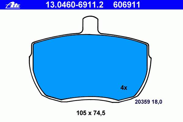 Тормозні колодки ATE 13046069112