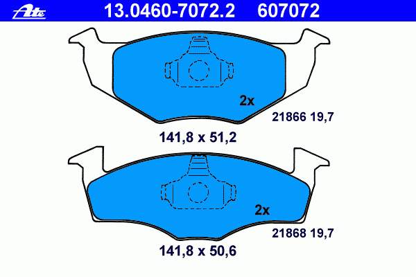 Гальмівні колодки ATE 13046070722 ціна, від 18.87 USD