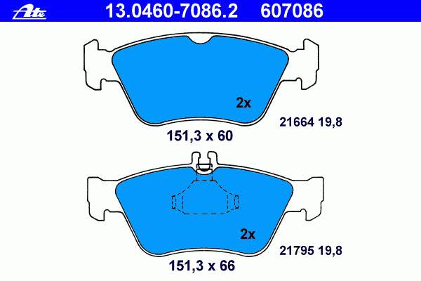 Гальмівні колодки ATE 13046070862 ціна, від 31.75 USD