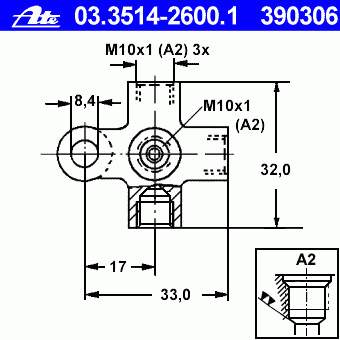 A0004285024 Mercedes Розподільник гідроприводу гальмівної системи