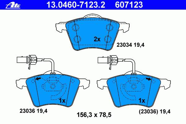 Гальмівні колодки ATE 13046071232 ціна, від 21.62 USD