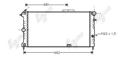 Купити 37002190 VAN Wezel Радіатор двигуна