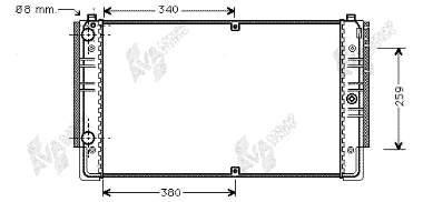 Купити 58002149 VAN Wezel Радіатор двигуна