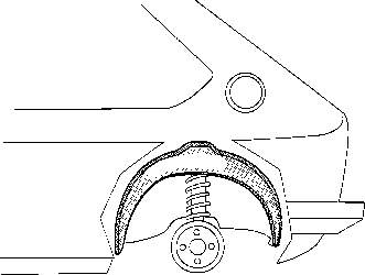 Арка крила заднього правого Volkswagen Golf 1 (17) (Фольцваген Гольф)