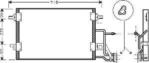Конденсатор кондиціонера VAN Wezel 03005173 ціна, від 62.41 USD