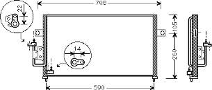 Радіатор кондиціонера 602448 Hart