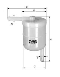 Фільтр тонкого очищення палива Mann-Filter WK47 ціна, від 2.57 USD
