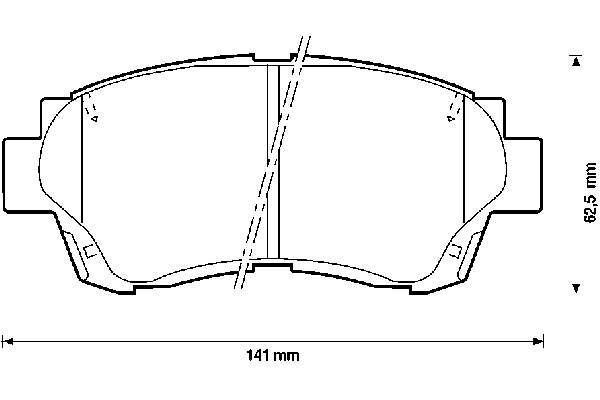 Колодки гальмівні передні, дискові 572392B Jurid/Bendix