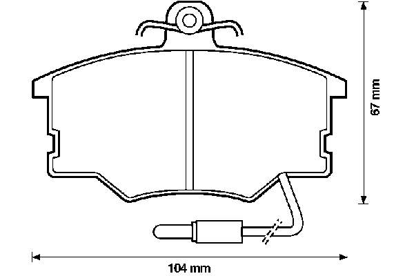 Колодки гальмівні передні, дискові 571426X Jurid/Bendix