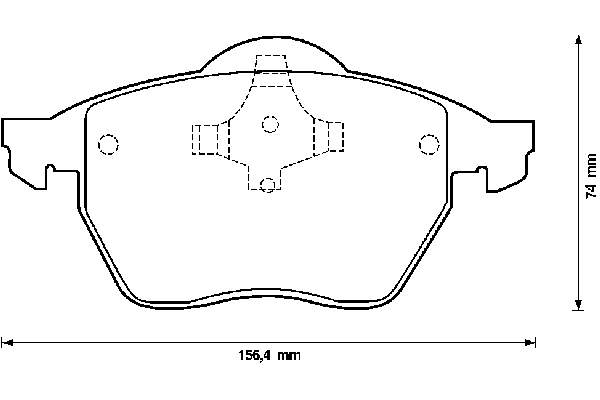 Передні тормозні колодки 571921B Jurid/Bendix