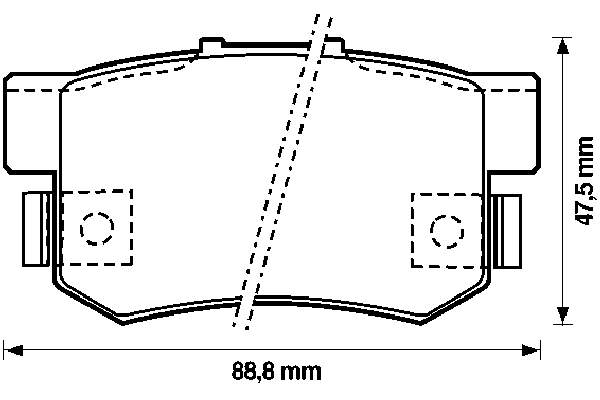 Купити 572138B Jurid/Bendix Задні колодки