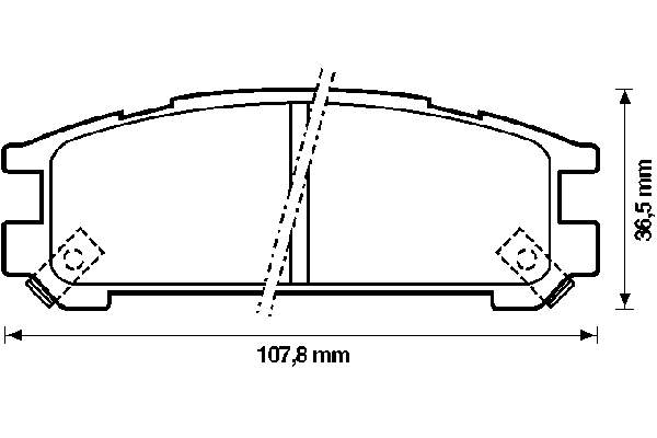 Колодки гальмові задні, дискові 572197B Jurid/Bendix