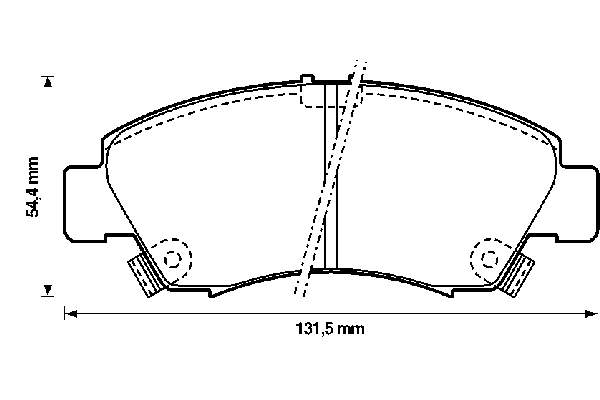 Колодки гальмівні передні, дискові 572324B Jurid/Bendix