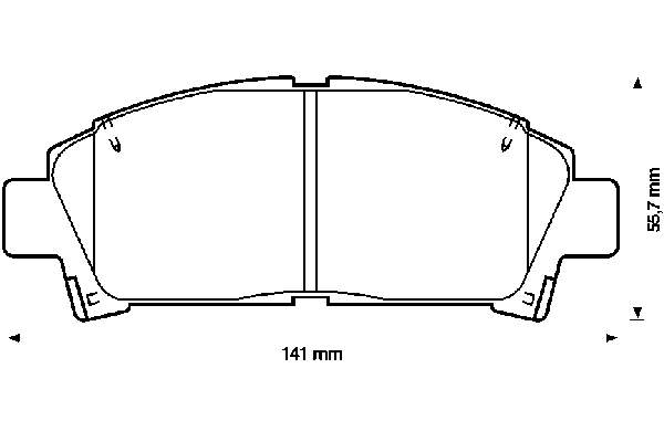 Передні тормозні колодки 572357B Jurid/Bendix