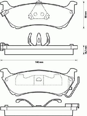 Задні дискові колодки Jurid/Bendix 573035B