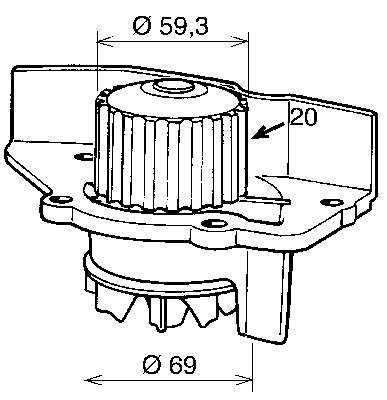 Помпа охолодження SKF VKPC83420 ціна, від 25.63 USD