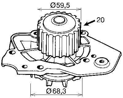 Помпа охолодження SKF VKPC83424 ціна, від 21.56 USD