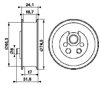 Ролик натягувача ременя ГРМ VKM11003 SKF
